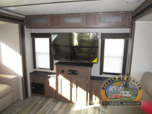 Unlike other travel trailers, the Keystone Hideout features brand name bluetooth dvd/cd/mp3 stereo